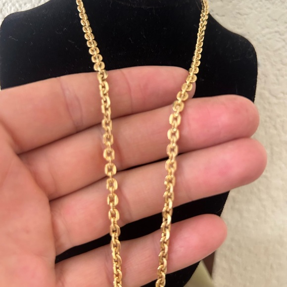 Sterling Silver with Amethyst gem on gold chain lanyard - Picture 9 of 11